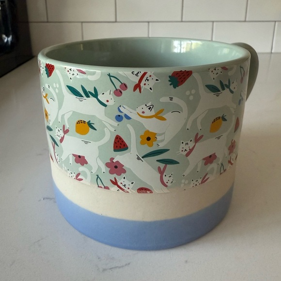 Prima Design Ceramic Cat Mug 18oz – Kitty with Watermelon Strawberry Lemon Cup - Picture 5 of 6